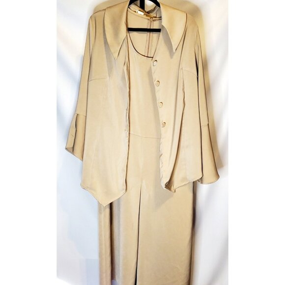 Tally Taylor Collection Vintage Tan 2 Piece Dress Suit-Size 18 - Picture 1 of 3